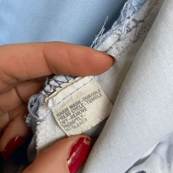 70's Levi's High Waisted Lt Blue Flared Black Tab Trouser Pants UNISEX - 32" wai - Picture 12 of 14